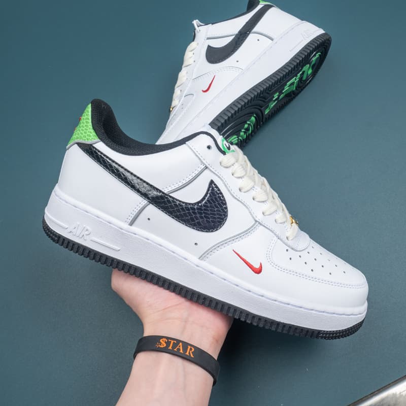 Nike Air Force 1 Low Just Do It White Black Green
