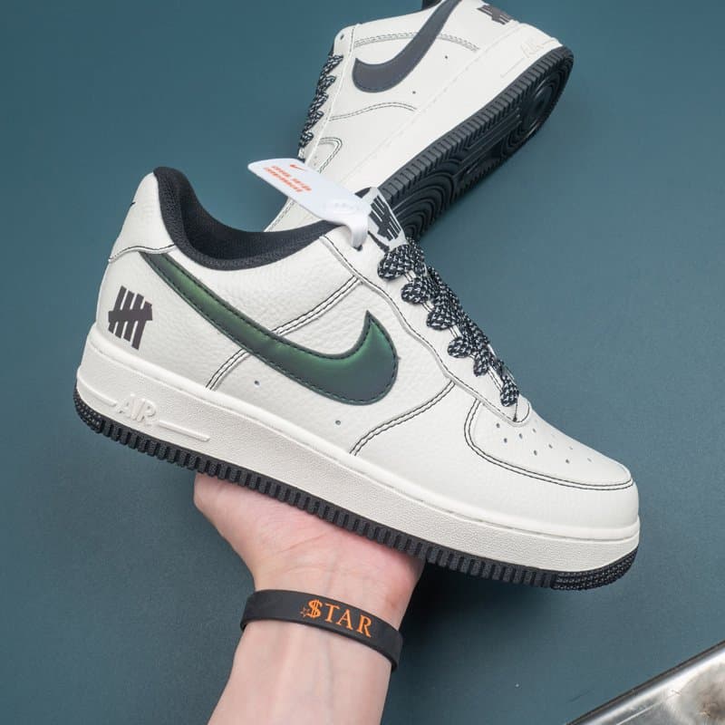 Nike Air Force 1 Low White Black With Chameleon Swoosh