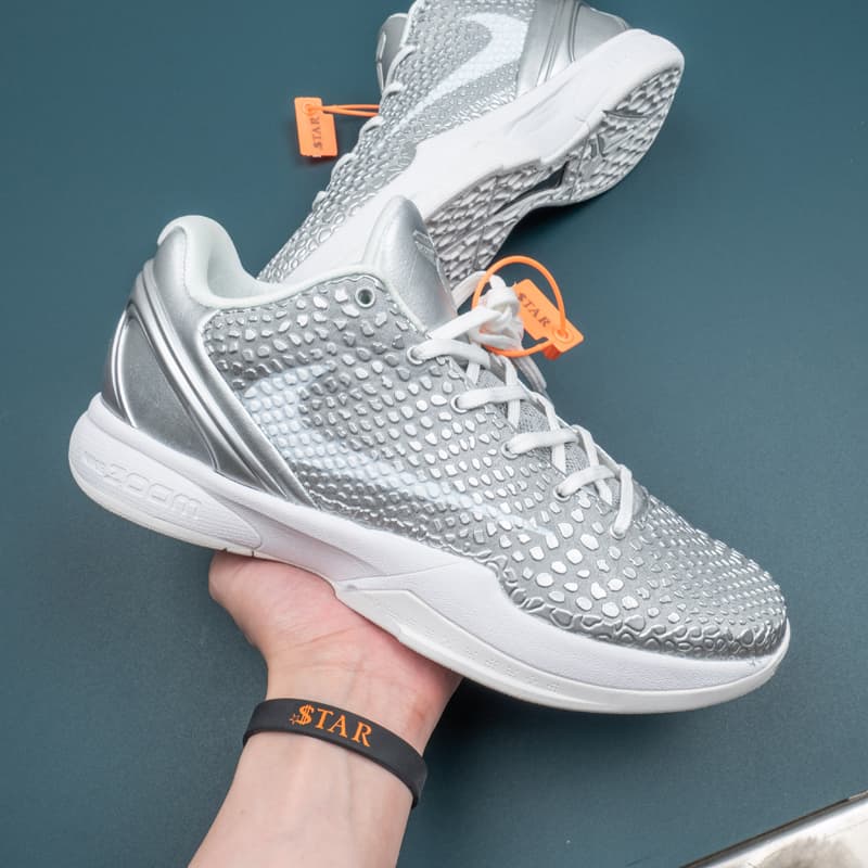 Nike Zoom Kobe 6 Metallic Silver White