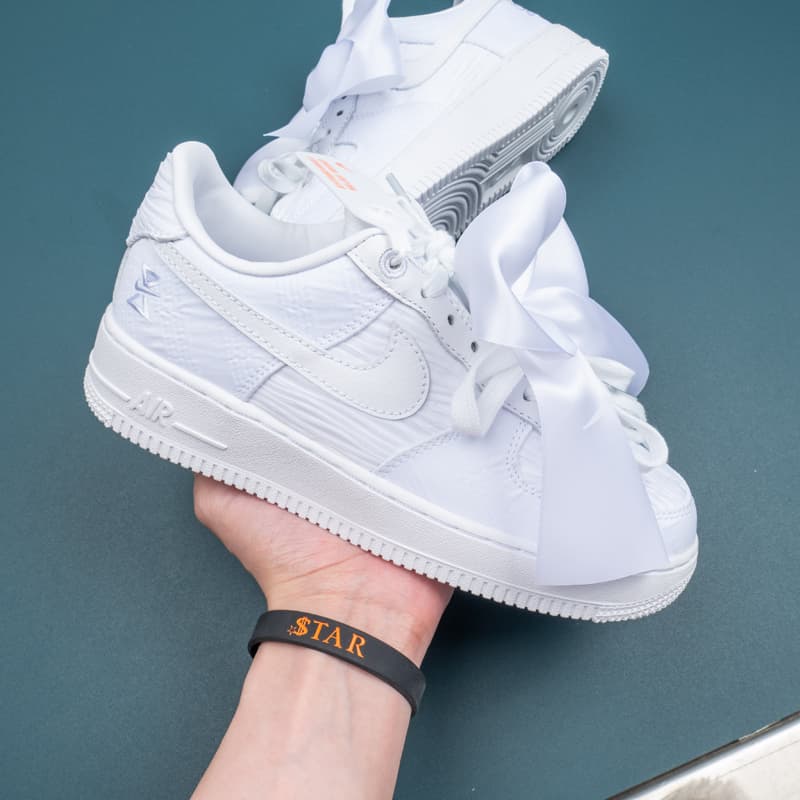 Womens Nike Air Force 1 Low Bow All White