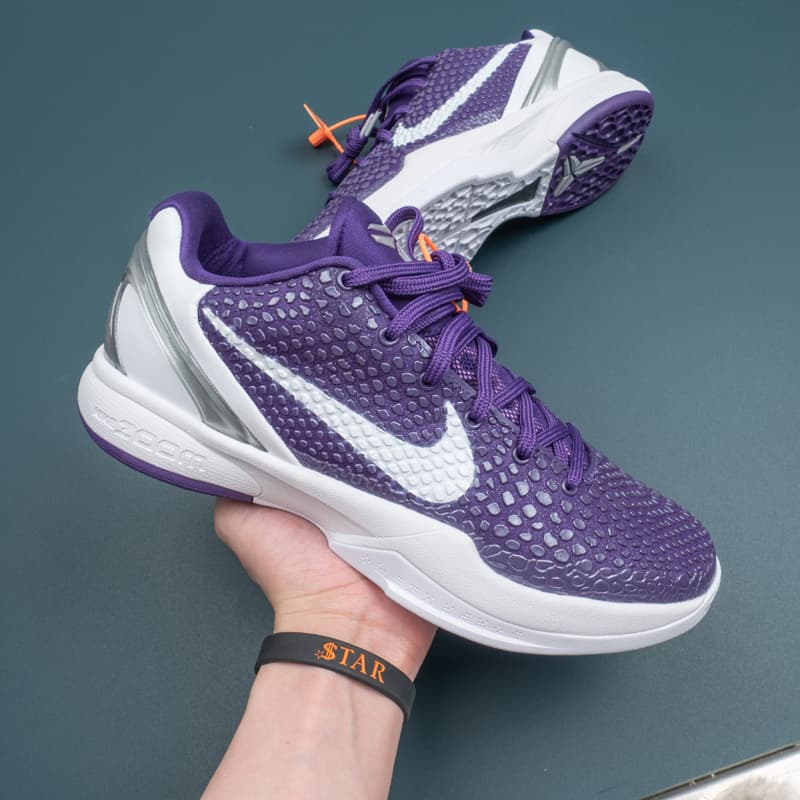 Nike Kobe 6 Protro Purple White Basketball Sneakers