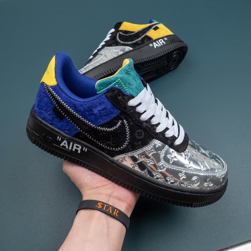 Nike Air Force 1 Low Black Silver Multicolor
