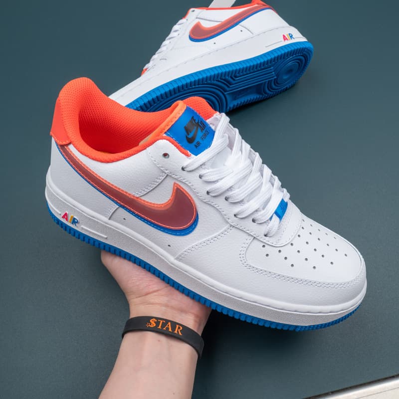 Nike Air Force 1 Low Double Swoosh White Bright Crimson