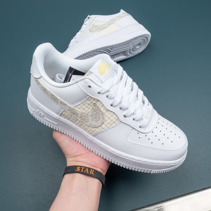 Flower Embroidered Swooshes Land On This Nike Air Force 1 Low