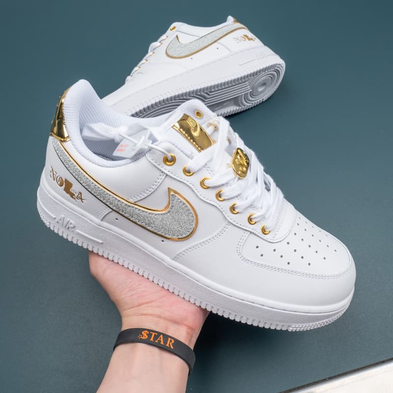 Nike Air Force 1 Low White Gold Grey